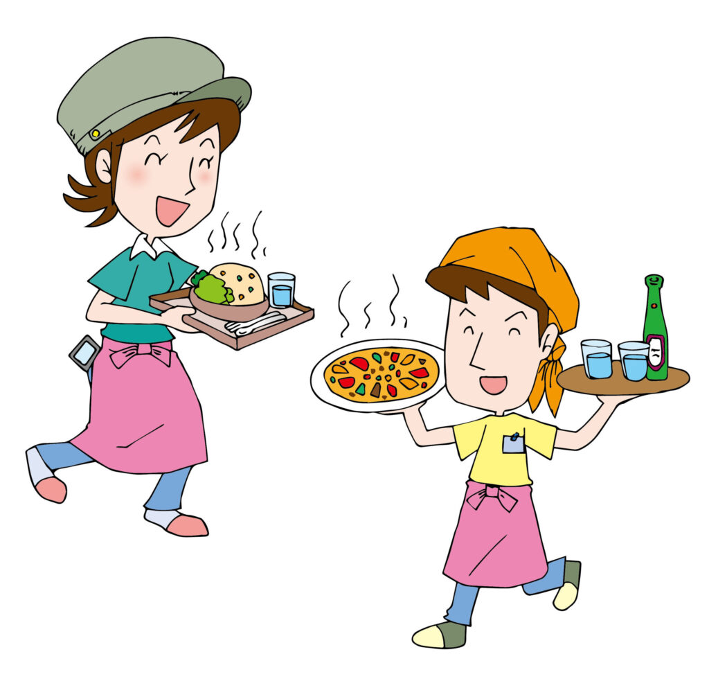 レストランで働く